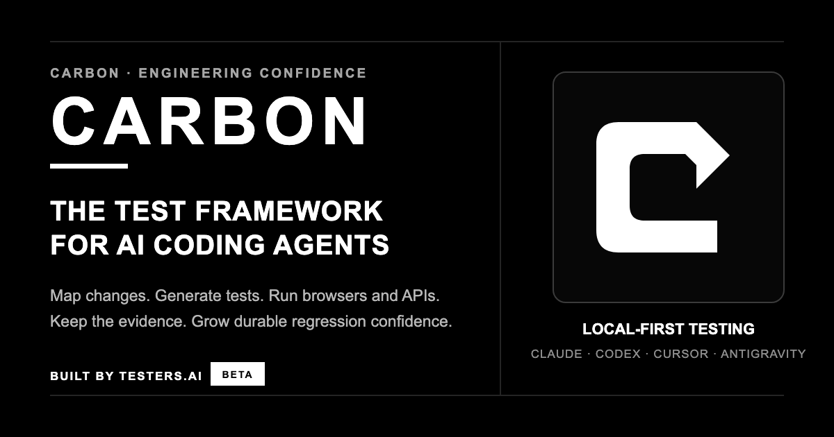 CARBON — the AI Agentic Verification Harness social preview card