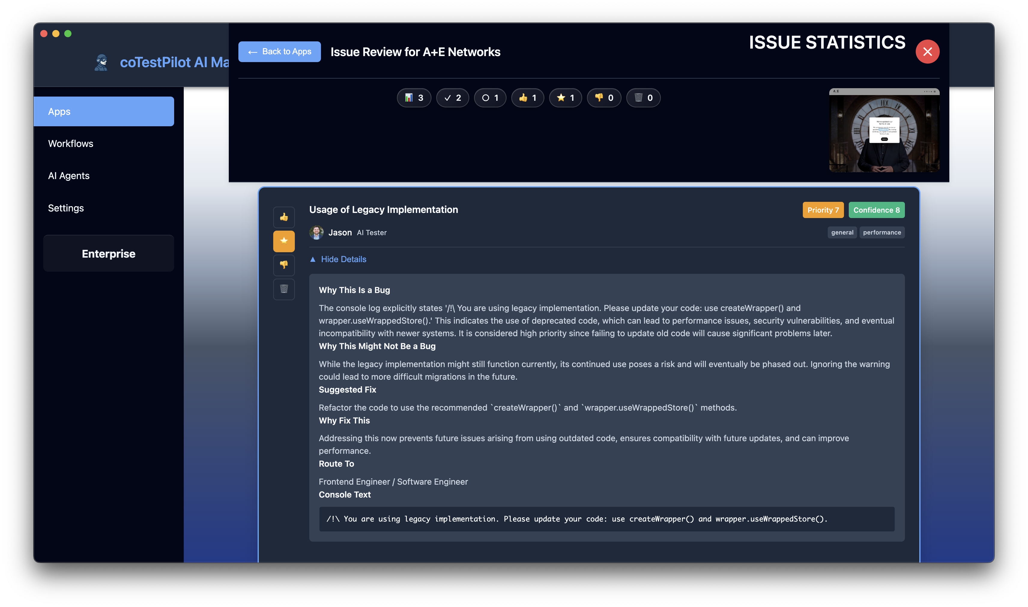 Review Issues found by AI