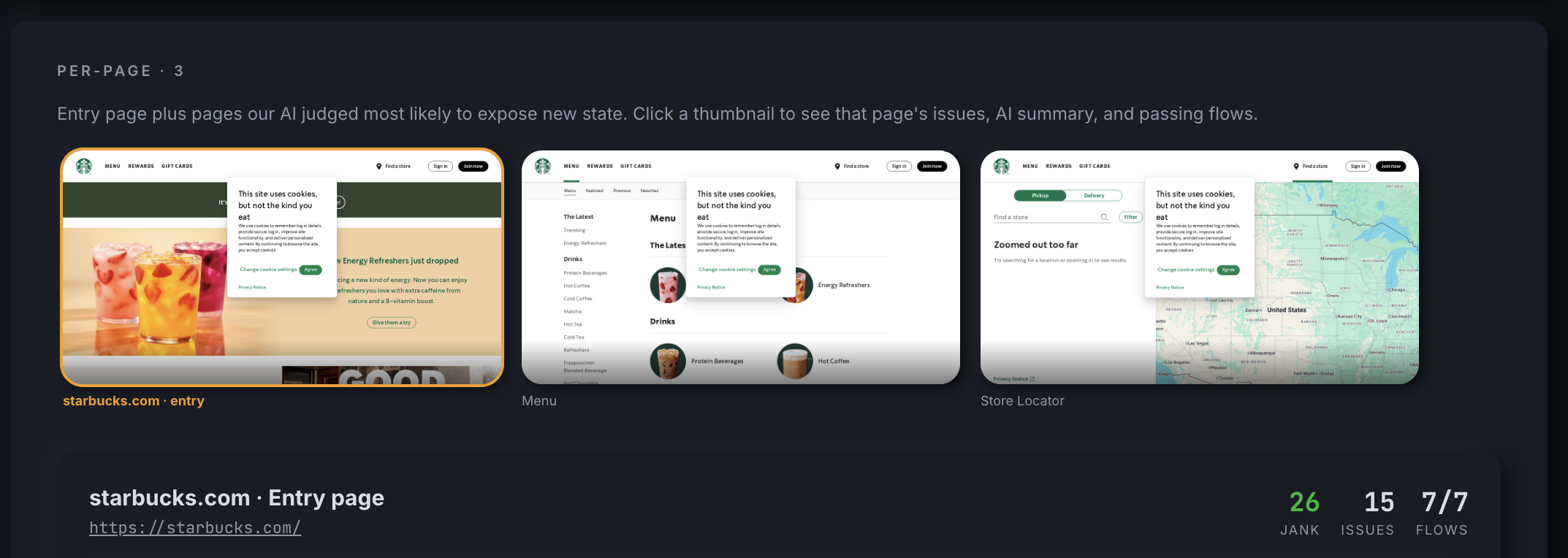 Site crawl screenshot