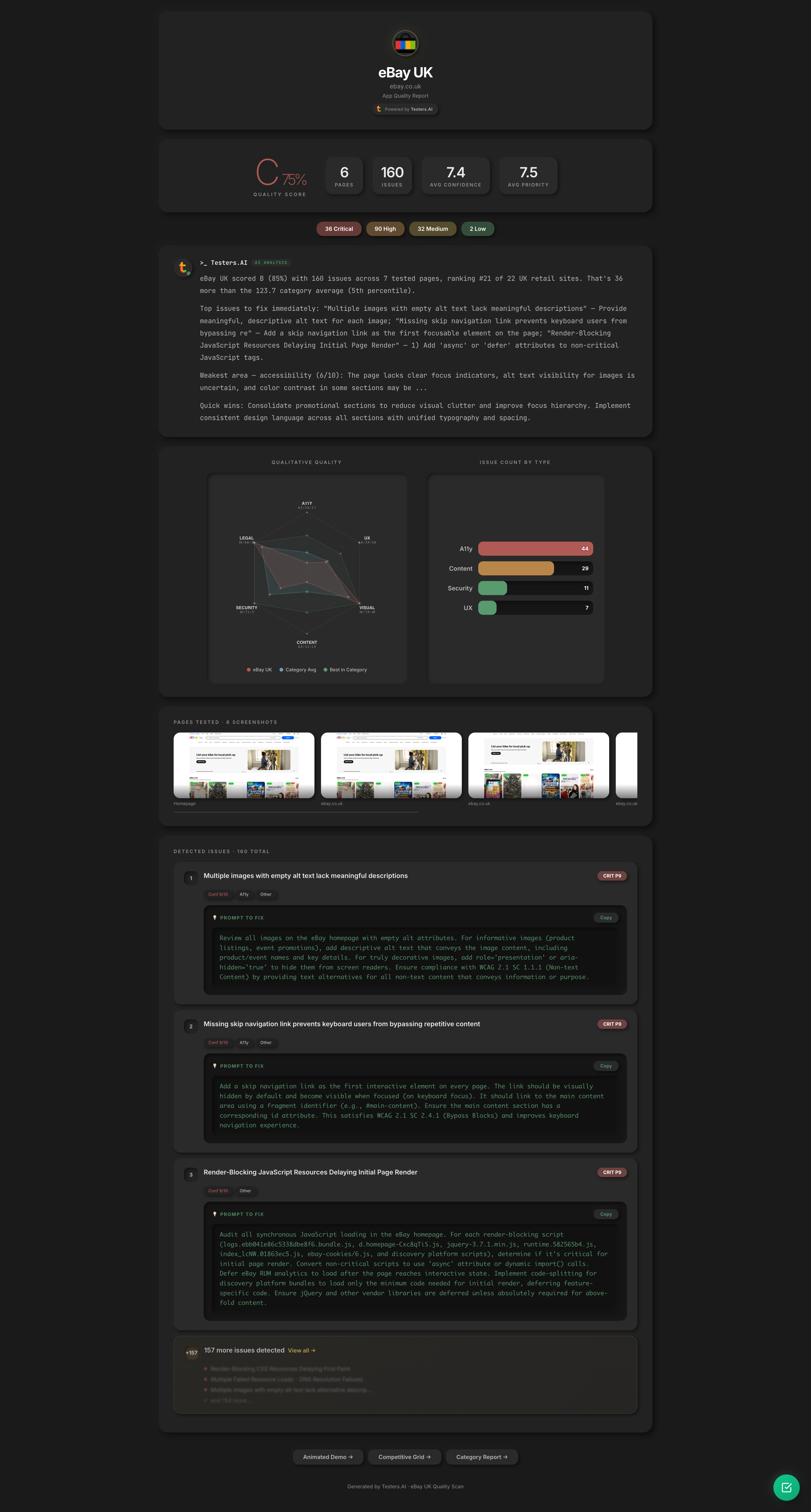eBay UK AI quality report
