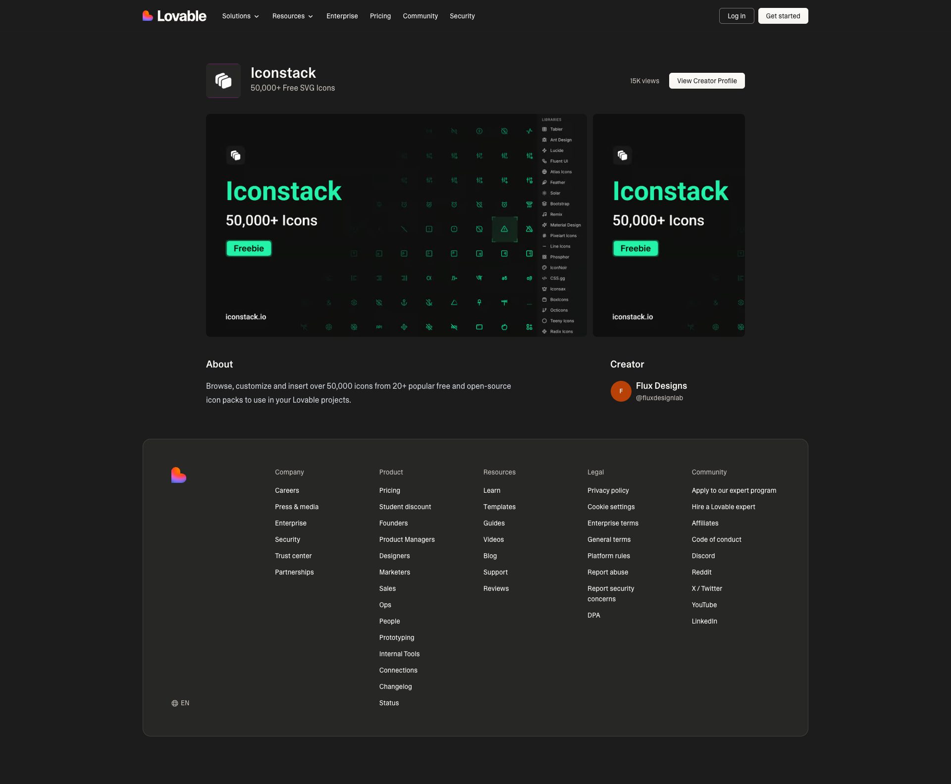 Iconstack Quality Report